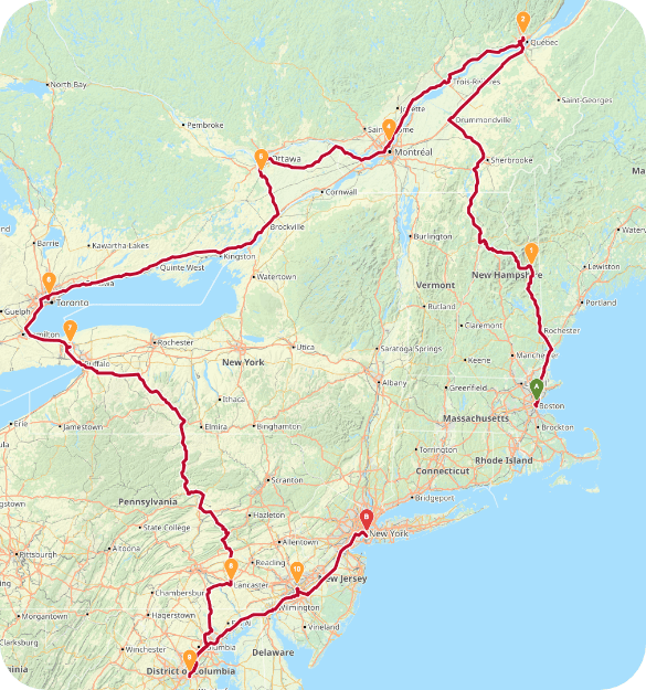 USA Roadtrip Route